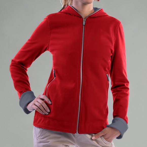 Scottevest Tops - ScotteVest Chloe Glow Full Zip Hoodie Womens XL Red Casual Travel Outdoor Active